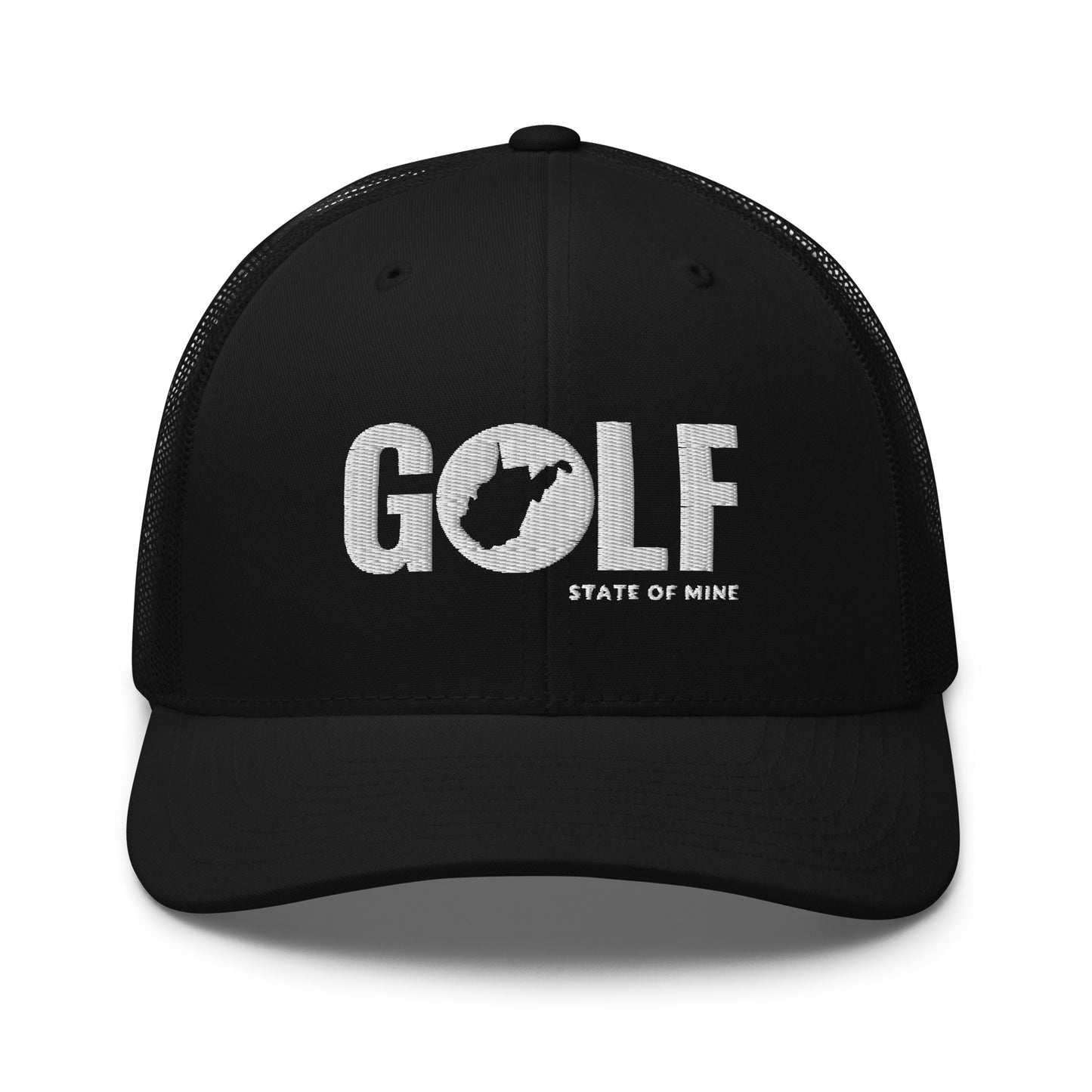 West Virginia Golf State of Mine Trucker Hat