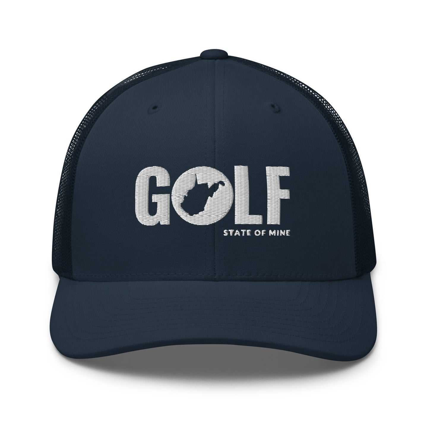 West Virginia Golf State of Mine Trucker Hat