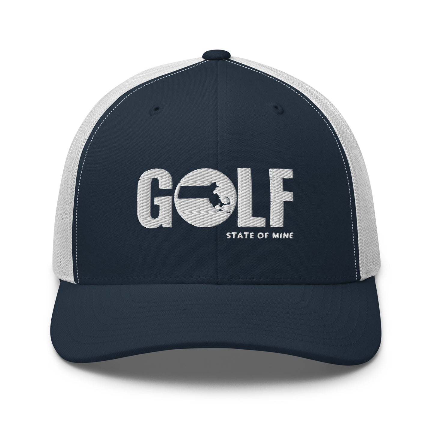 Massachusetts Golf State of Mine Trucker Hat